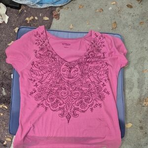 Women's Pink Graphic Top